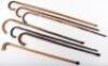 Seven walking stick, including a malacca stick with metal band and an Alpine stick of Tiroler Adler