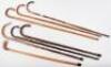 Seven walking stick, including a malacca stick with metal band and an Alpine stick of Tiroler Adler - 2