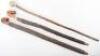Two large and heavy naturalistic walking sticks with knobbly bodies, one with metal belt band - 2