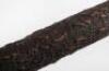 Two large and heavy naturalistic walking sticks with knobbly bodies, one with metal belt band - 7