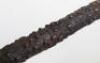 Two large and heavy naturalistic walking sticks with knobbly bodies, one with metal belt band - 9