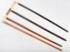 Four late 19th/early 20th century walking sticks, including two ivory handle canes