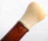 Four late 19th/early 20th century walking sticks, including two ivory handle canes - 8