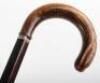 Five walking sticks, including a rosewood and banded stick - 4