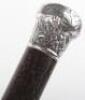 Four silver stopped walking canes - 4