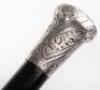 Four silver stopped walking canes - 19