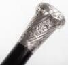 Four silver stopped walking canes - 20