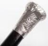 Four silver stopped walking canes - 21