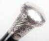 Four silver stopped walking canes - 22