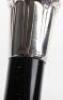 Four ebonised walking canes, - 7