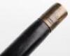 Four ebonised walking canes, - 15