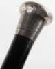 Five silver topped ebonised canes, - 4