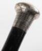 Five silver topped ebonised canes, - 5