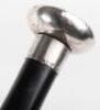 Five silver topped ebonised canes, - 11
