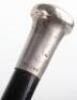 Five silver topped ebonised canes, - 13
