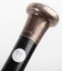 Five silver topped ebonised canes, - 18