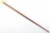 A fine 19th century tapering walking cane with large ivory ball handle, - 2