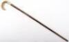 A fine 19th century malacca walking stick with silver band and horn handle - 2