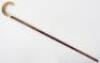 A fine 19th century malacca walking stick with silver band and horn handle - 3