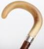 A fine 19th century malacca walking stick with silver band and horn handle - 5