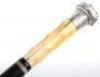 A fine 19th century ebony silver and ivory walking cane, London 1887 - 5