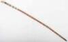 A 19th century Horse Racing memento silver banded bamboo walking cane