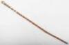 A 19th century Horse Racing memento silver banded bamboo walking cane - 2