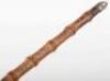 A 19th century Horse Racing memento silver banded bamboo walking cane - 3