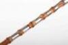 A 19th century Horse Racing memento silver banded bamboo walking cane - 4