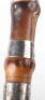 A 19th century Horse Racing memento silver banded bamboo walking cane - 12