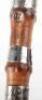 A 19th century Horse Racing memento silver banded bamboo walking cane - 13
