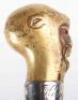 A 19th century Horse Racing memento silver banded bamboo walking cane - 20