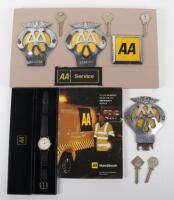 Four Vintage AA Car Badges