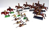 New Toy Soldier Boers seven mounted by Cassandra (six rifles loose, one horse leg missing) and two by Britains (one pistol damaged) with seven on foot by Trophy Miniatures and a Britains Natal Native Irregular (Condition Very Good) (17)