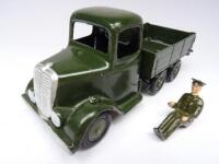 Britains set 1335, six wheel Army Lorry dark green finish, round nose, with driver (Condition Excellent, box Good) (2)