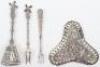 A Dutch silver caddy spoon and pickle fork - 2