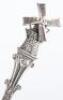 A Dutch silver caddy spoon and pickle fork - 3