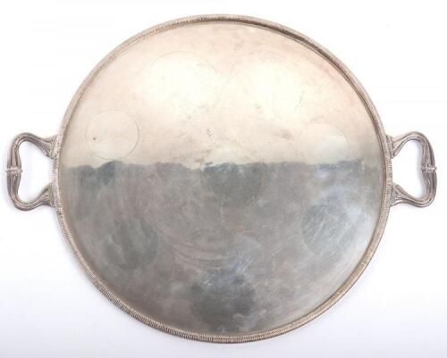 A 20th century silver tray, Henwood Decorative Metal Studios, London 1982