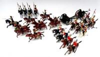 Britains repainted Royal Horse Artillery and sixteen various full dress British Cavalry (Condition Good, seven damaged) (25)