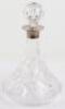 A 20th century glass and silver ships decanter, J B Chatterley & Sons, Birmingham 1978