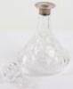 A 20th century glass and silver ships decanter, J B Chatterley & Sons, Birmingham 1978 - 4