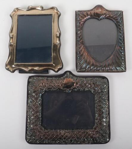 Three 20th century silver mirrors, marks for Sheffield and London