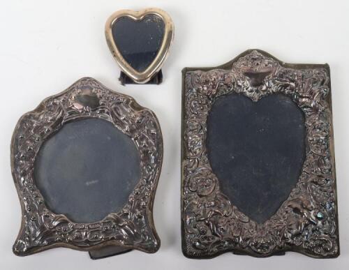 Two Victorian style silver mirrors