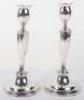 A pair of 20th century silver P&O Co related candlesticks, Edward Barnard & Sons, London 1919