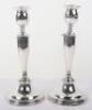 A pair of 20th century silver P&O Co related candlesticks, Edward Barnard & Sons, London 1919 - 2