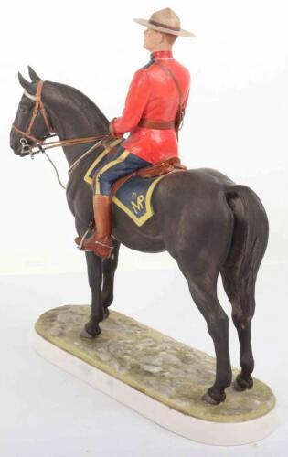 Royal Worcester model of Royal Canadian Mounted Policeman, No. 80