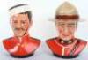 Royal Doulton pair of Royal Canadian Mounted Police busts