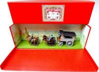 CBG Mignot WWI French four horse Ambulance Wagon with seated man, two stretchers and two Casualties in original dioramic box (Condition Excellent, box Excellent) 1980 (10)