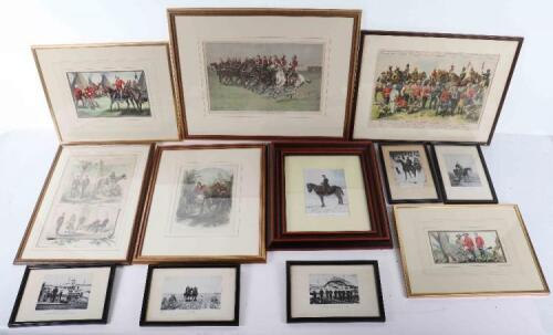 A selection of Royal Canadian Mounted Police framed prints