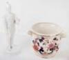 Two white china military band figures, 29cm - 4